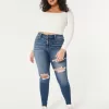 Curvy High-Rise Ripped Dark Wash Super Skinny Jeans,Curvy High-Rise Ripped Dark Wash Super Skinny Jeans Curvy High-Rise Ripped Dark Wash Super Skinny Jeans,Curvy High-Rise Ripped Dark Wash Super Skinny Jeans