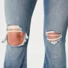 Curvy High-Rise Ripped Medium Wash Flare Jeans,Curvy High-Rise Ripped Medium Wash Flare Jeans Curvy High-Rise Ripped Medium Wash Flare Jeans,Curvy High-Rise Ripped Medium Wash Flare Jeans
