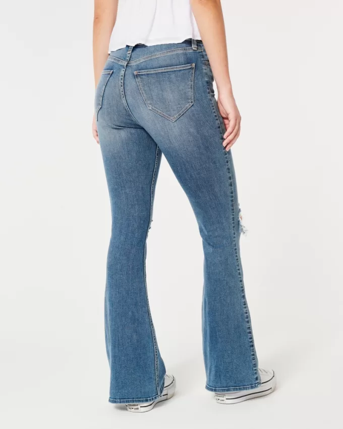 Curvy High-Rise Ripped Medium Wash Flare Jeans,Curvy High-Rise Ripped Medium Wash Flare Jeans Curvy High-Rise Ripped Medium Wash Flare Jeans,Curvy High-Rise Ripped Medium Wash Flare Jeans
