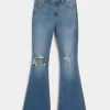 Curvy High-Rise Ripped Medium Wash Flare Jeans,Curvy High-Rise Ripped Medium Wash Flare Jeans Curvy High-Rise Ripped Medium Wash Flare Jeans,Curvy High-Rise Ripped Medium Wash Flare Jeans