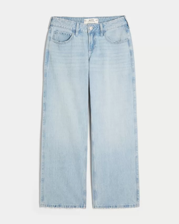 Curvy Low-Rise Light Wash Baggy Jeans,Curvy Low-Rise Light Wash Baggy Jeans