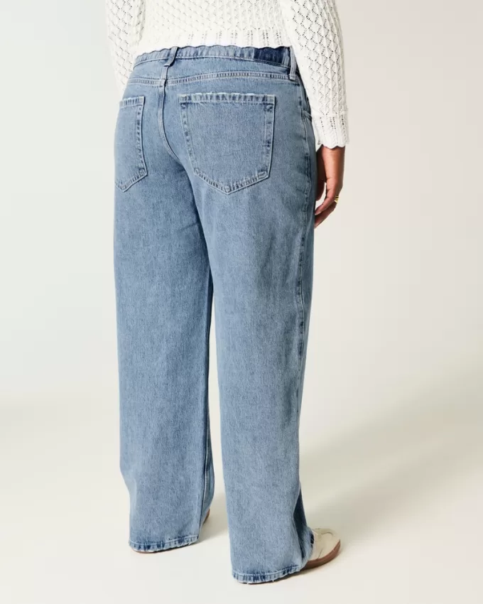 Curvy Low-Rise Medium Wash Baggy Jeans,Curvy Low-Rise Medium Wash Baggy Jeans Curvy Low-Rise Medium Wash Baggy Jeans,Curvy Low-Rise Medium Wash Baggy Jeans