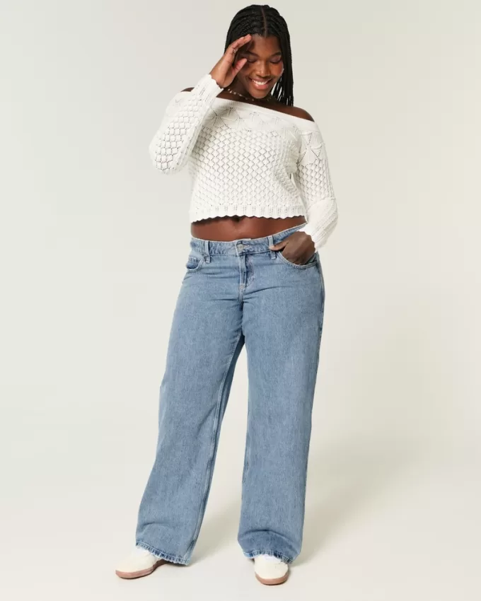 Curvy Low-Rise Medium Wash Baggy Jeans,Curvy Low-Rise Medium Wash Baggy Jeans Curvy Low-Rise Medium Wash Baggy Jeans,Curvy Low-Rise Medium Wash Baggy Jeans