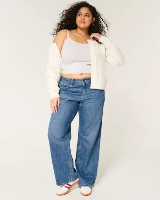 Curvy Mid-Rise Medium Wash Baggy Jeans,Curvy Mid-Rise Medium Wash Baggy Jeans Curvy Mid-Rise Medium Wash Baggy Jeans,Curvy Mid-Rise Medium Wash Baggy Jeans