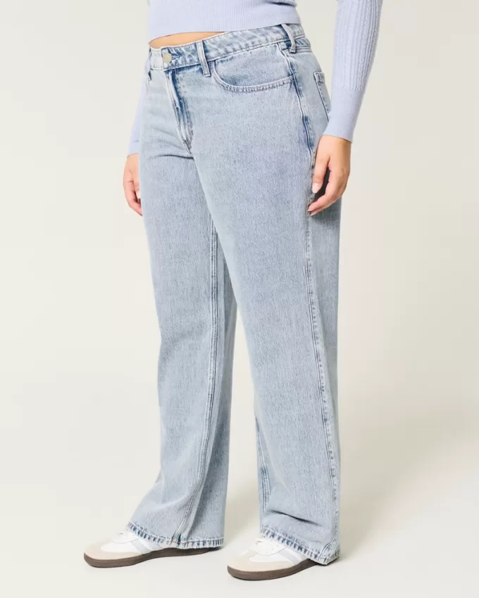 Curvy Mid-Rise Medium Wash Baggy Jeans,Curvy Mid-Rise Medium Wash Baggy Jeans Curvy Mid-Rise Medium Wash Baggy Jeans,Curvy Mid-Rise Medium Wash Baggy Jeans