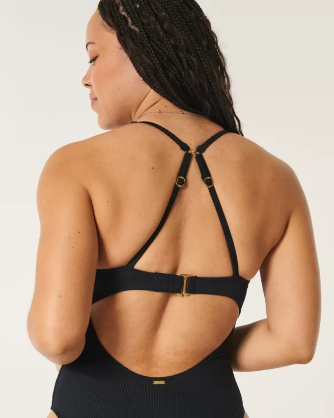 Curvy Ribbed One-Piece Swimsuit,Curvy Ribbed One-Piece Swimsuit Curvy Ribbed One-Piece Swimsuit,Curvy Ribbed One-Piece Swimsuit