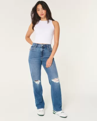 Curvy Ultra High-Rise Ripped Medium Wash Dad Jeans,Curvy Ultra High-Rise Ripped Medium Wash Dad Jeans Curvy Ultra High-Rise Ripped Medium Wash Dad Jeans,Curvy Ultra High-Rise Ripped Medium Wash Dad Jeans