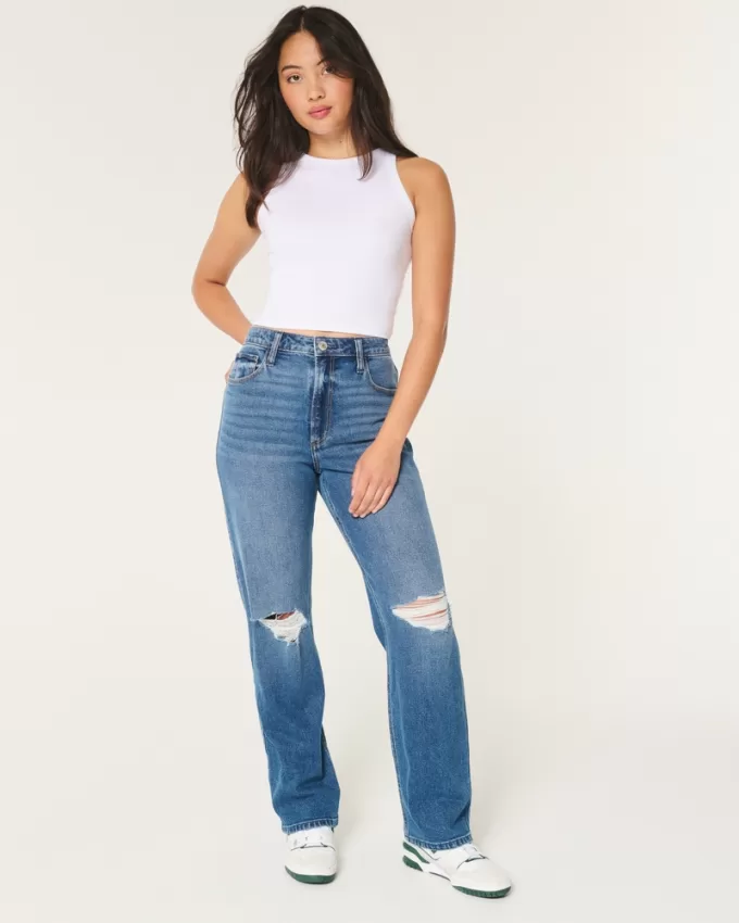 Curvy Ultra High-Rise Ripped Medium Wash Dad Jeans,Curvy Ultra High-Rise Ripped Medium Wash Dad Jeans Curvy Ultra High-Rise Ripped Medium Wash Dad Jeans,Curvy Ultra High-Rise Ripped Medium Wash Dad Jeans
