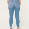 Curvy Ultra High-Rise Ripped Medium Wash Mom Jeans,Curvy Ultra High-Rise Ripped Medium Wash Mom Jeans