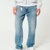 Distressed Medium Wash Straight Jeans,Distressed Medium Wash Straight Jeans Distressed Medium Wash Straight Jeans,Distressed Medium Wash Straight Jeans