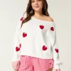 Easy Berry Graphic Off-the-Shoulder Sweater,Easy Berry Graphic Off-the-Shoulder Sweater Easy Berry Graphic Off-the-Shoulder Sweater,Easy Berry Graphic Off-the-Shoulder Sweater