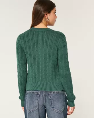 Easy Cable-Knit Crew Cardigan,Easy Cable-Knit Crew Cardigan Easy Cable-Knit Crew Cardigan,Easy Cable-Knit Crew Cardigan