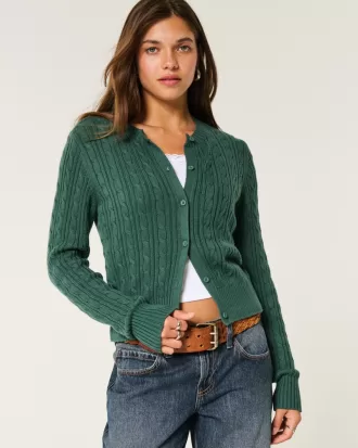 Easy Cable-Knit Crew Cardigan,Easy Cable-Knit Crew Cardigan Easy Cable-Knit Crew Cardigan,Easy Cable-Knit Crew Cardigan