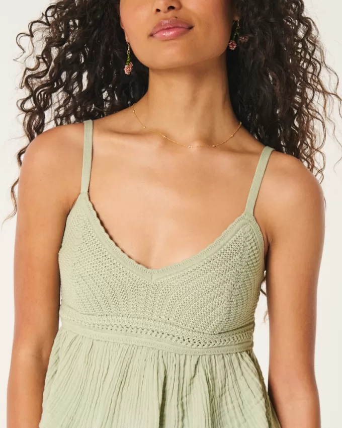 Easy Crochet-Style Babydoll Top,Easy Crochet-Style Babydoll Top Easy Crochet-Style Babydoll Top,Easy Crochet-Style Babydoll Top