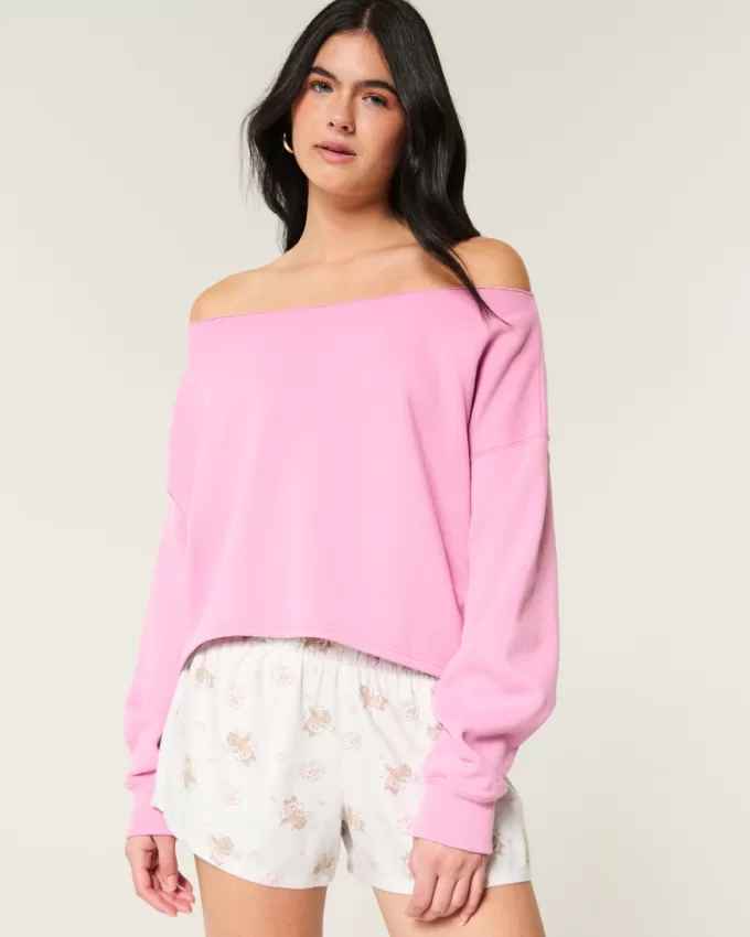 Easy Double Off-the-Shoulder Sweatshirt,Easy Double Off-the-Shoulder Sweatshirt Easy Double Off-the-Shoulder Sweatshirt,Easy Double Off-the-Shoulder Sweatshirt