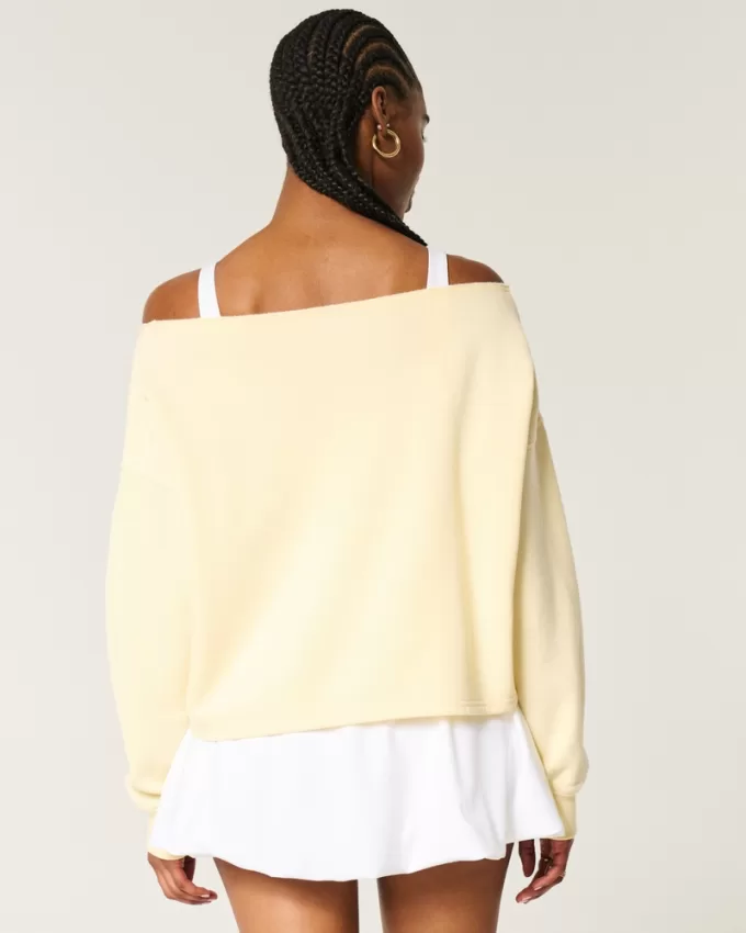 Easy Double Off-the-Shoulder Sweatshirt,Easy Double Off-the-Shoulder Sweatshirt Easy Double Off-the-Shoulder Sweatshirt,Easy Double Off-the-Shoulder Sweatshirt