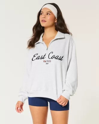 Easy East Coast Graphic Half-Zip Sweatshirt,Easy East Coast Graphic Half-Zip Sweatshirt Easy East Coast Graphic Half-Zip Sweatshirt,Easy East Coast Graphic Half-Zip Sweatshirt