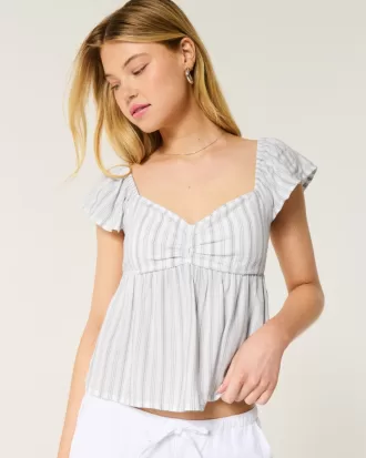 Easy Flutter Sleeve Babydoll Top,Easy Flutter Sleeve Babydoll Top Easy Flutter Sleeve Babydoll Top,Easy Flutter Sleeve Babydoll Top