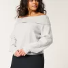 Easy Foldover Off-the-Shoulder Sweater,Easy Foldover Off-the-Shoulder Sweater Easy Foldover Off-the-Shoulder Sweater,Easy Foldover Off-the-Shoulder Sweater