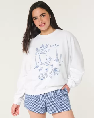 Easy L’Amour à Table Graphic Crew Sweatshirt,Easy L’Amour à Table Graphic Crew Sweatshirt Easy L’Amour à Table Graphic Crew Sweatshirt,Easy L’Amour à Table Graphic Crew Sweatshirt