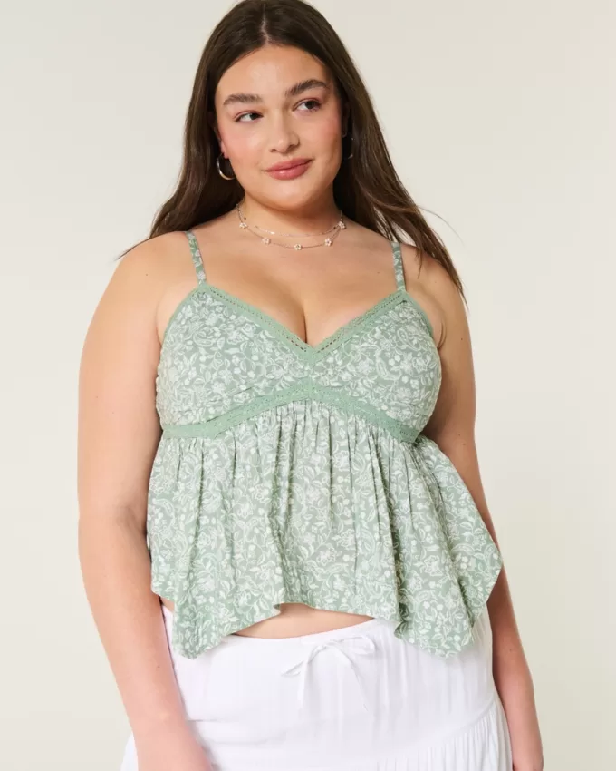 Easy Lace Trim Babydoll Top,Easy Lace Trim Babydoll Top Easy Lace Trim Babydoll Top,Easy Lace Trim Babydoll Top