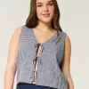 Easy Linen-Blend Tie-Front Vest,Easy Linen-Blend Tie-Front Vest Easy Linen-Blend Tie-Front Vest,Easy Linen-Blend Tie-Front Vest