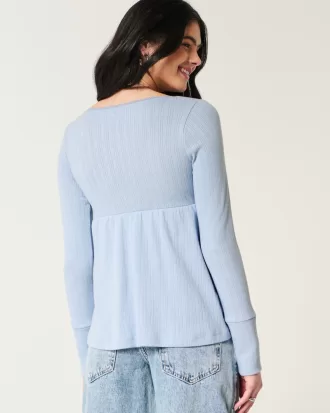 Easy Long-Sleeve Pointelle Babydoll Top,Easy Long-Sleeve Pointelle Babydoll Top Easy Long-Sleeve Pointelle Babydoll Top,Easy Long-Sleeve Pointelle Babydoll Top