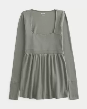 Easy Long-Sleeve Square-Neck Babydoll Top,Easy Long-Sleeve Square-Neck Babydoll Top Easy Long-Sleeve Square-Neck Babydoll Top,Easy Long-Sleeve Square-Neck Babydoll Top