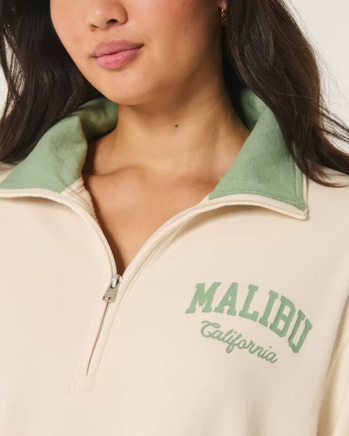 Easy Malibu California Graphic Half-Zip Sweatshirt,Easy Malibu California Graphic Half-Zip Sweatshirt Easy Malibu California Graphic Half-Zip Sweatshirt,Easy Malibu California Graphic Half-Zip Sweatshirt