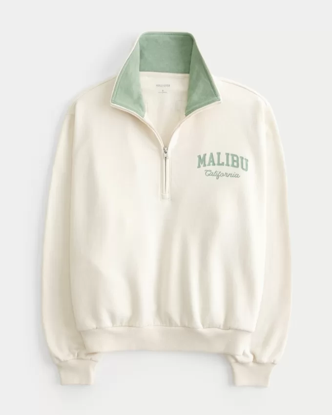 Easy Malibu California Graphic Half-Zip Sweatshirt,Easy Malibu California Graphic Half-Zip Sweatshirt Easy Malibu California Graphic Half-Zip Sweatshirt,Easy Malibu California Graphic Half-Zip Sweatshirt