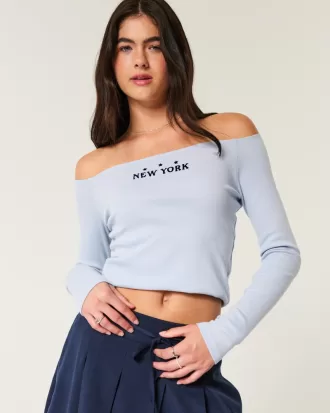 Easy New York Graphic Off-the-Shoulder Top,Easy New York Graphic Off-the-Shoulder Top Easy New York Graphic Off-the-Shoulder Top,Easy New York Graphic Off-the-Shoulder Top