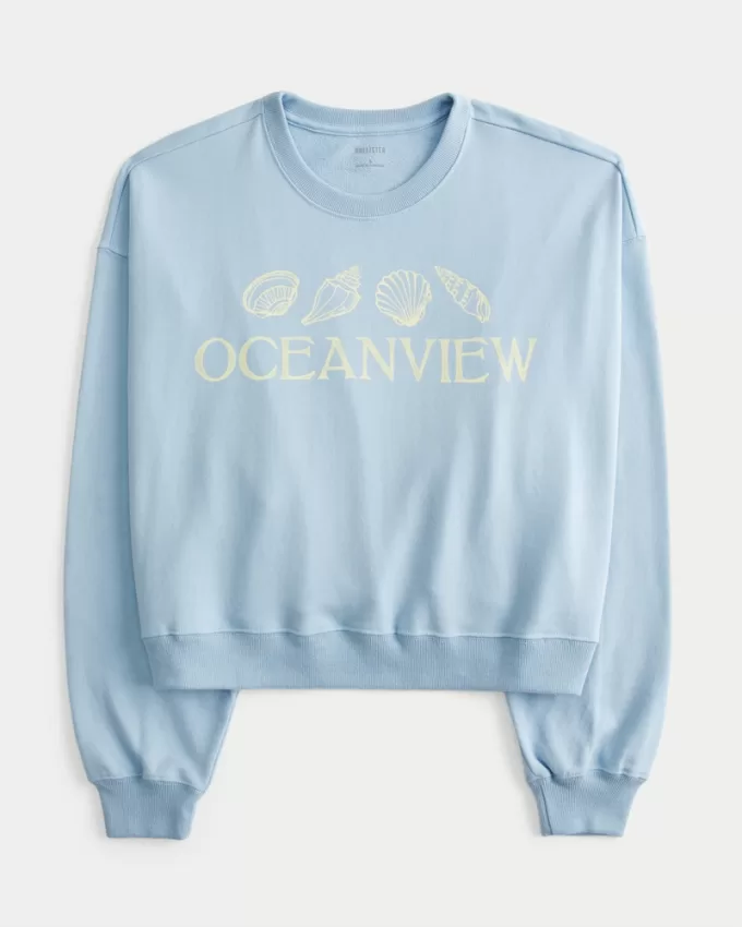 Easy Oceanview Graphic Crew Sweatshirt,Easy Oceanview Graphic Crew Sweatshirt