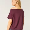 Easy Off-the-Shoulder Brooklyn Graphic Tee,Easy Off-the-Shoulder Brooklyn Graphic Tee