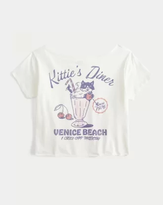 Easy Off-the-Shoulder Kittie’s Diner Graphic Tee,Easy Off-the-Shoulder Kittie’s Diner Graphic Tee Easy Off-the-Shoulder Kittie’s Diner Graphic Tee,Easy Off-the-Shoulder Kittie’s Diner Graphic Tee
