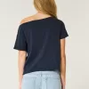 Easy Off-the-Shoulder Los Angeles Graphic Tee,Easy Off-the-Shoulder Los Angeles Graphic Tee