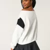 Easy Off-the-Shoulder Miami Graphic Sweatshirt,Easy Off-the-Shoulder Miami Graphic Sweatshirt