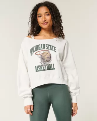 Easy Off-the-Shoulder Michigan State Graphic Sweatshirt,Easy Off-the-Shoulder Michigan State Graphic Sweatshirt Easy Off-the-Shoulder Michigan State Graphic Sweatshirt,Easy Off-the-Shoulder Michigan State Graphic Sweatshirt