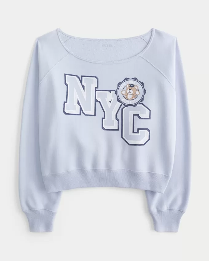 Easy Off-the-Shoulder NYC Graphic Sweatshirt,Easy Off-the-Shoulder NYC Graphic Sweatshirt Easy Off-the-Shoulder NYC Graphic Sweatshirt,Easy Off-the-Shoulder NYC Graphic Sweatshirt