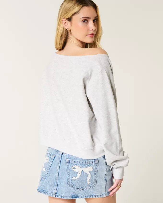 Easy Off-the-Shoulder Number Graphic Crew Sweatshirt,Easy Off-the-Shoulder Number Graphic Crew Sweatshirt Easy Off-the-Shoulder Number Graphic Crew Sweatshirt,Easy Off-the-Shoulder Number Graphic Crew Sweatshirt