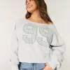 Easy Off-the-Shoulder Number Graphic Crew Sweatshirt,Easy Off-the-Shoulder Number Graphic Crew Sweatshirt Easy Off-the-Shoulder Number Graphic Crew Sweatshirt,Easy Off-the-Shoulder Number Graphic Crew Sweatshirt