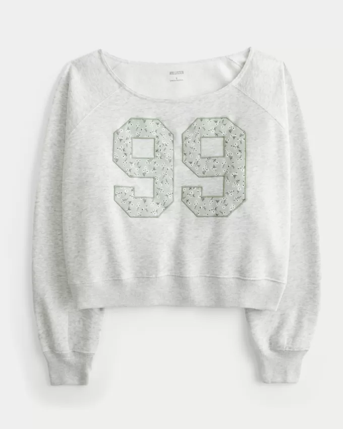 Easy Off-the-Shoulder Number Graphic Crew Sweatshirt,Easy Off-the-Shoulder Number Graphic Crew Sweatshirt Easy Off-the-Shoulder Number Graphic Crew Sweatshirt,Easy Off-the-Shoulder Number Graphic Crew Sweatshirt
