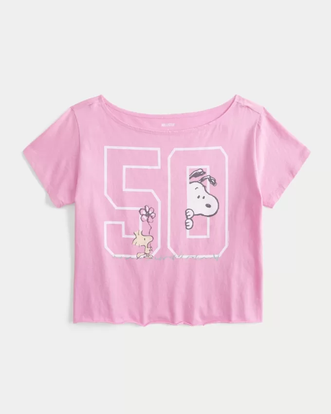Easy Off-the-Shoulder Snoopy Graphic Tee,Easy Off-the-Shoulder Snoopy Graphic Tee Easy Off-the-Shoulder Snoopy Graphic Tee,Easy Off-the-Shoulder Snoopy Graphic Tee