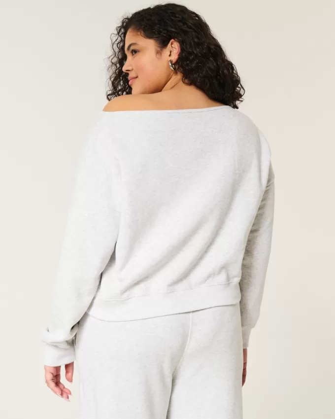 Easy Off-the-Shoulder Sweatshirt,Easy Off-the-Shoulder Sweatshirt