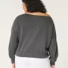 Easy Off-the-Shoulder Terry Sweatshirt,Easy Off-the-Shoulder Terry Sweatshirt