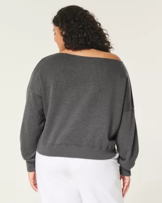 Easy Off-the-Shoulder Terry Sweatshirt,Easy Off-the-Shoulder Terry Sweatshirt Easy Off-the-Shoulder Terry Sweatshirt,Easy Off-the-Shoulder Terry Sweatshirt