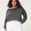 Easy Off-the-Shoulder Terry Sweatshirt,Easy Off-the-Shoulder Terry Sweatshirt