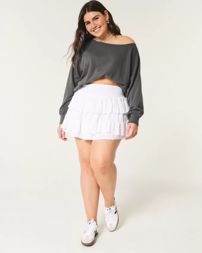 Easy Off-the-Shoulder Terry Sweatshirt,Easy Off-the-Shoulder Terry Sweatshirt