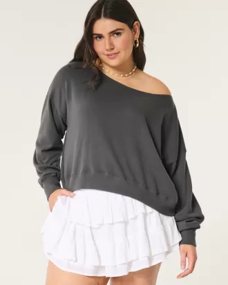 Easy Off-the-Shoulder Terry Sweatshirt,Easy Off-the-Shoulder Terry Sweatshirt Easy Off-the-Shoulder Terry Sweatshirt,Easy Off-the-Shoulder Terry Sweatshirt