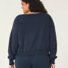 Easy Off-the-Shoulder Terry Sweatshirt,Easy Off-the-Shoulder Terry Sweatshirt