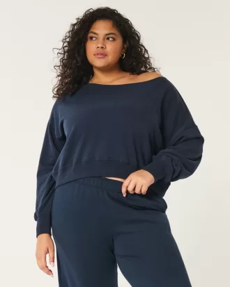 Easy Off-the-Shoulder Terry Sweatshirt,Easy Off-the-Shoulder Terry Sweatshirt Easy Off-the-Shoulder Terry Sweatshirt,Easy Off-the-Shoulder Terry Sweatshirt